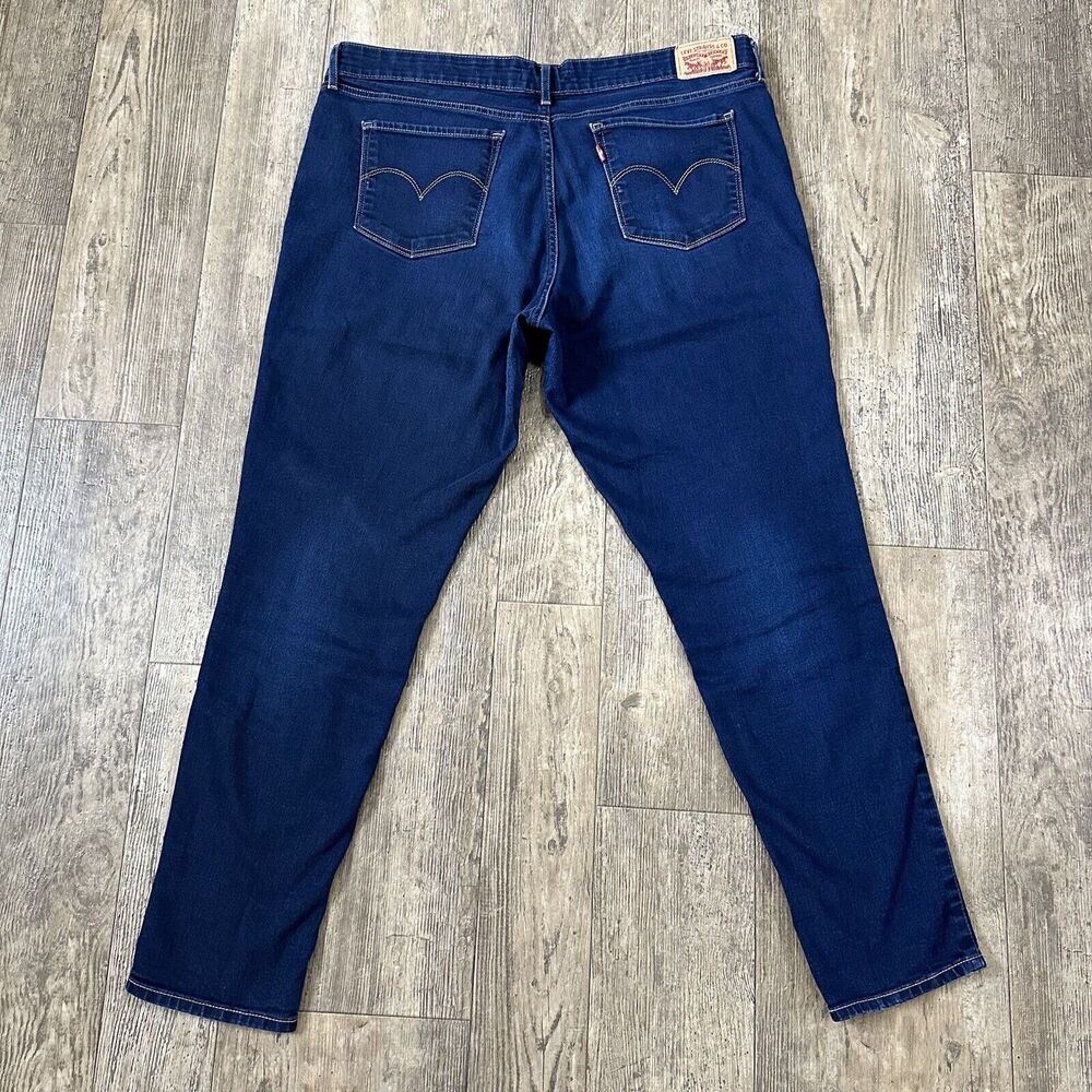 Levi's 711 SKINNY Womens Size 33 Blue Mid Rise Jeans Denim Pants 38x29 - Picture 2 of 13